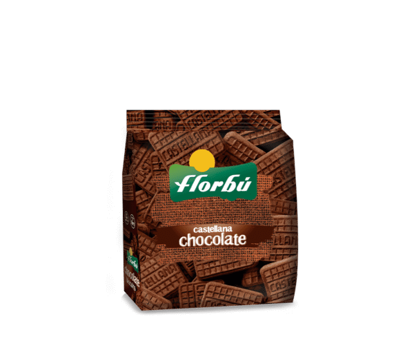castellana de chocolate con azucar en bolsa