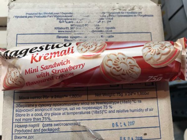 Galleta Magestico de fresa