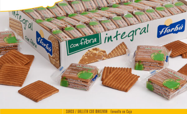 galleta de avena y manzana