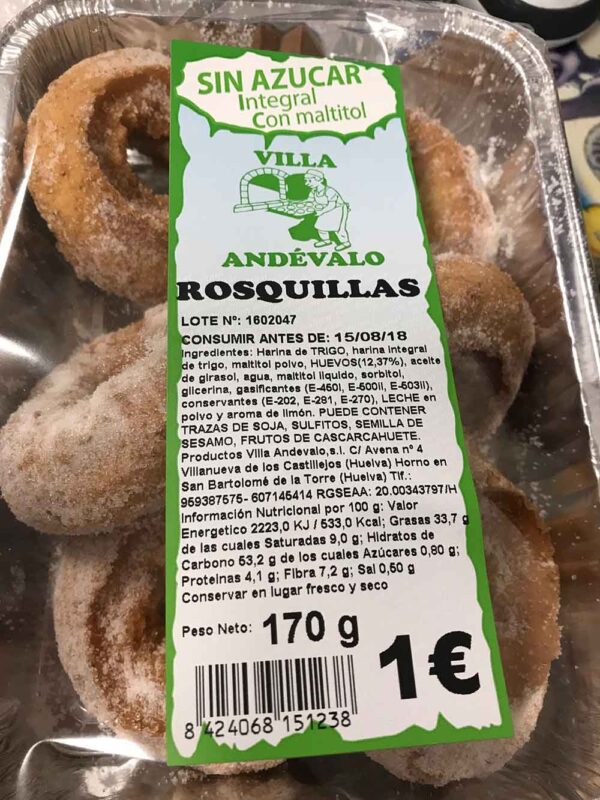 Rosquillas sin azúcar