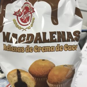 Magdalenas rellenas de chocolate