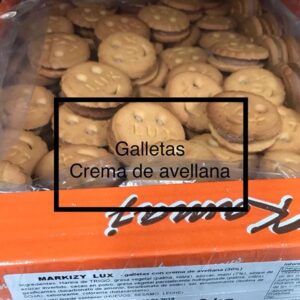 Galletas rellenas de crema de avellanas