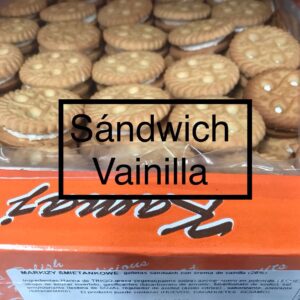 Galleta rellena de crema de vainilla