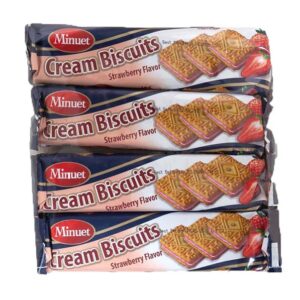 Galletas rellenas sabor fresa