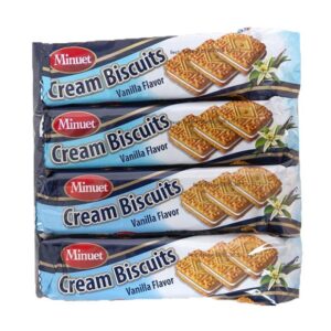 Galletas rellenas sabor vainilla