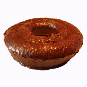 Rosco de yogurt bañado de chocolate