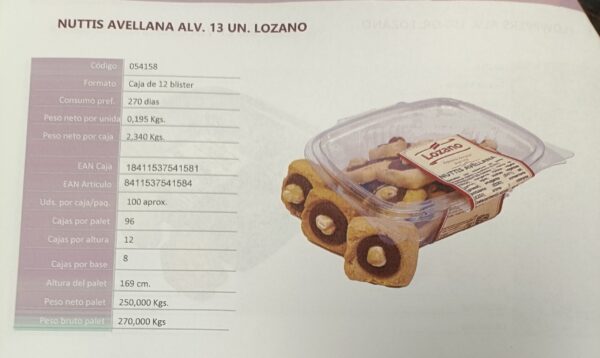 LOZANO NUTTIS AVELLANA BLISTER