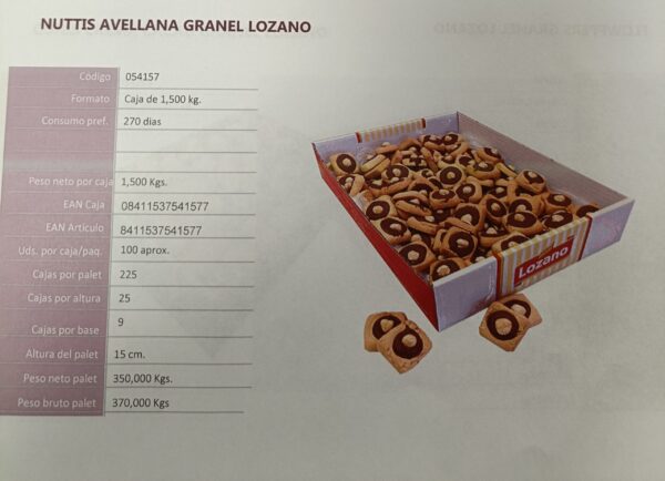 LOZANO NUTTIS CHOCO GRANEL 1.5 KGR.