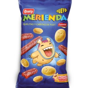 Quely merienda con cañitas de fuet