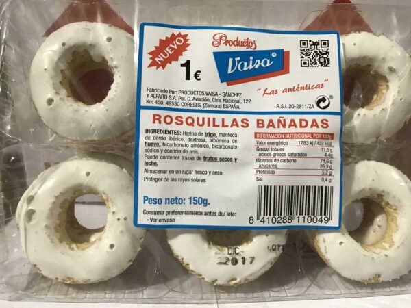 Rosquillas bañadas
