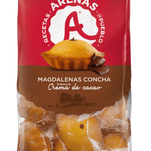 MADALENAS TIPO CONCHAS RELLENAS DE CHOCOLATE